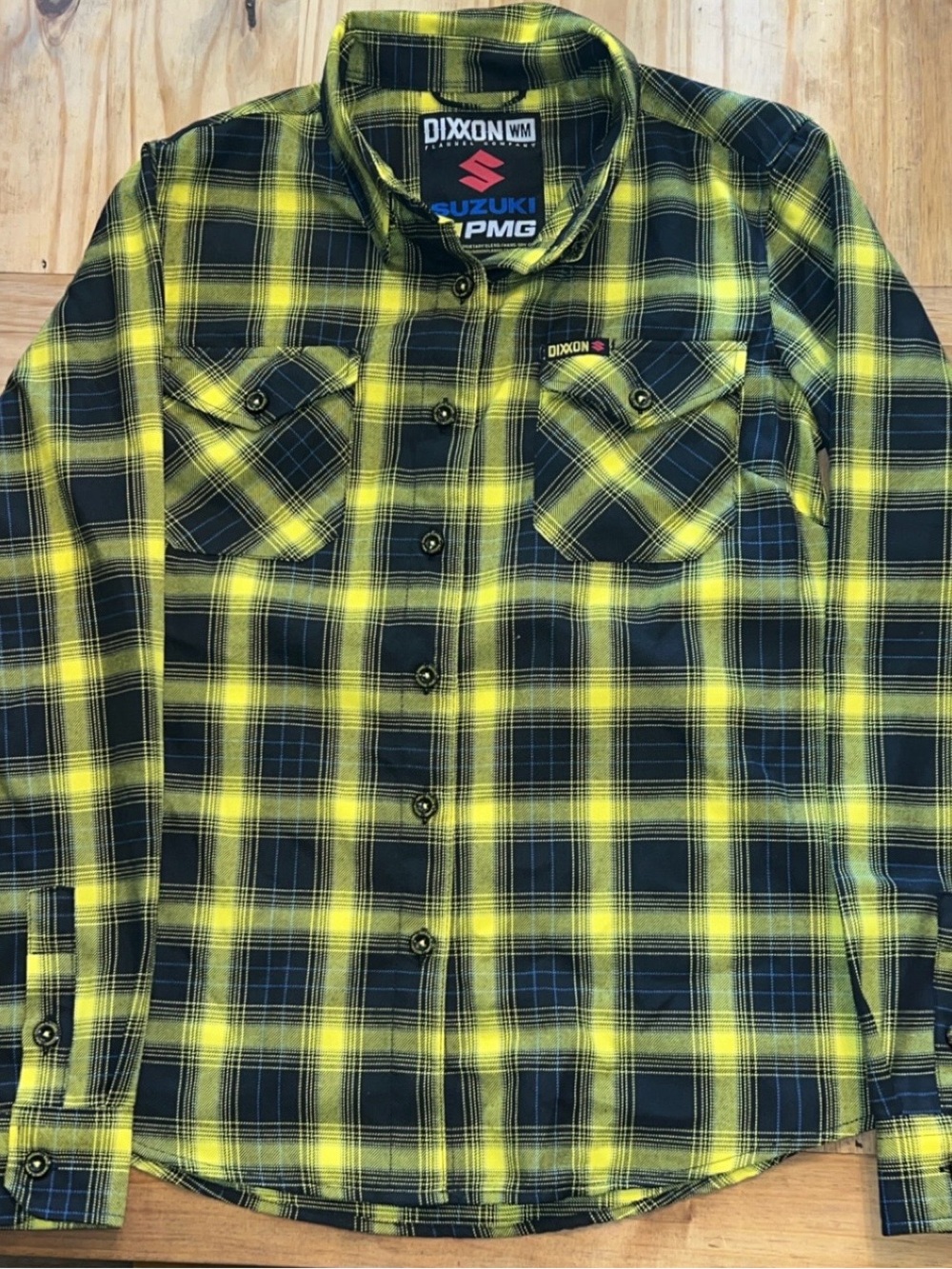 DIXXON Yellow and Black Plaid Flannel Shirt